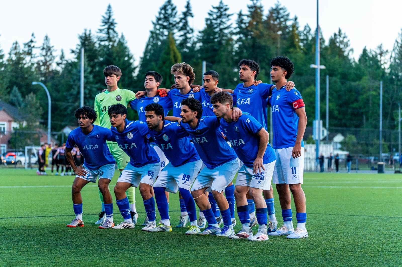 Team line-up before kickoff